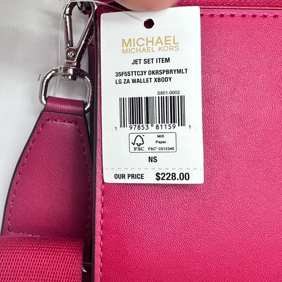 MICHAEL KORS
Jet Set Large Ombré Signature Logo Crossbody Bag Dark Raspberry - Picture 12 of 15